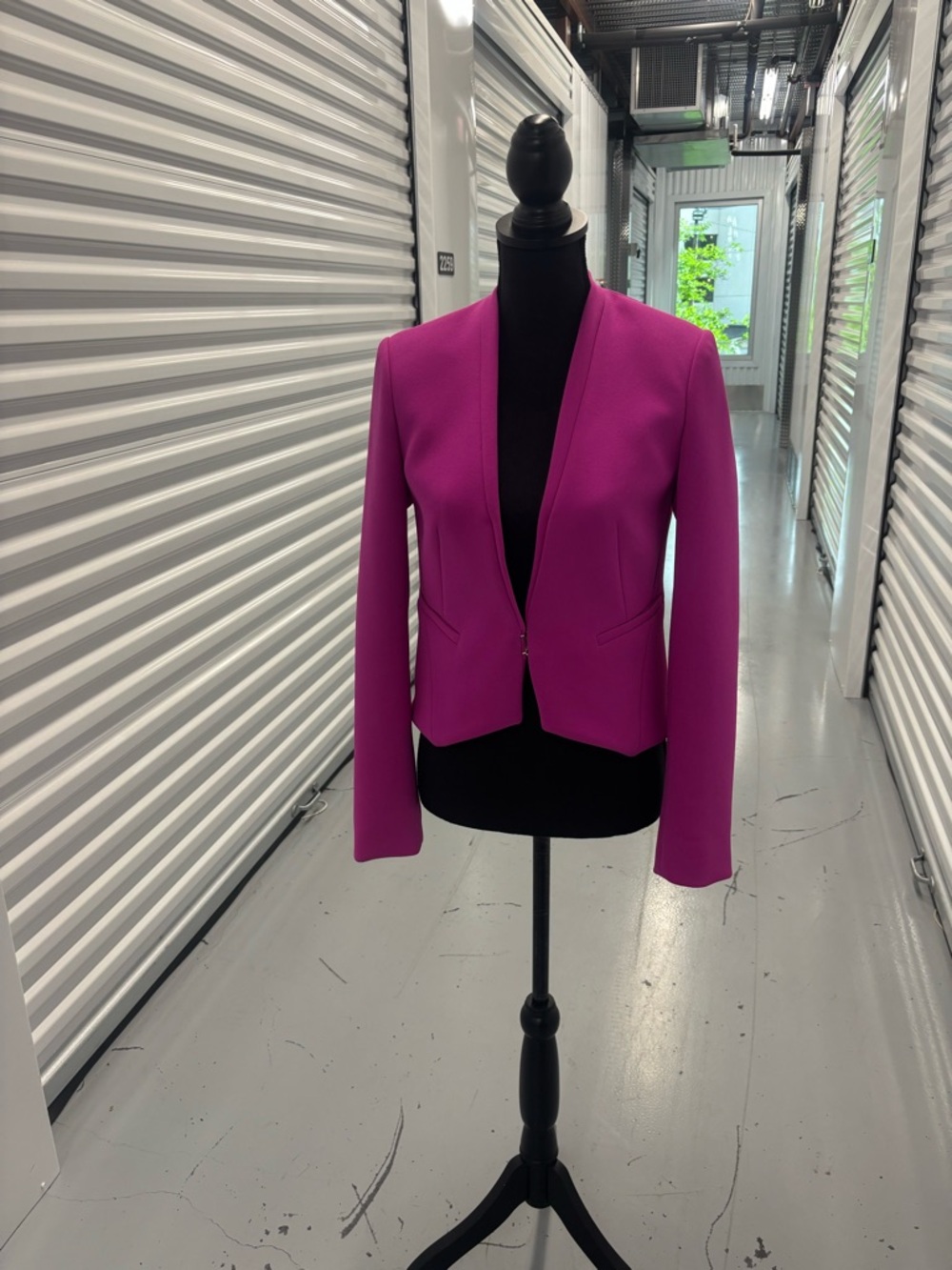 Diane Von Furstenberg Fuchsia Open-Front Blazer Skirt Set - Picture 2 of 16